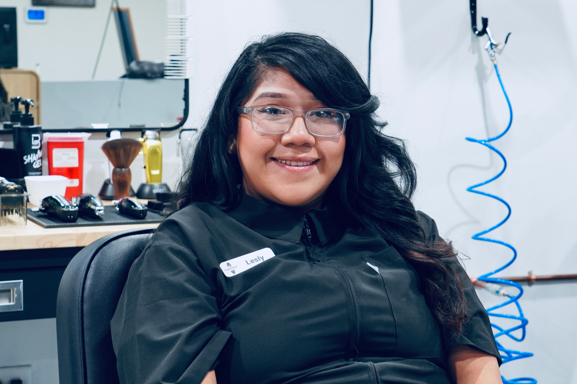 Lesly R., barber at Rich's Barbershop